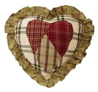 Heartland heart-shaped pillow