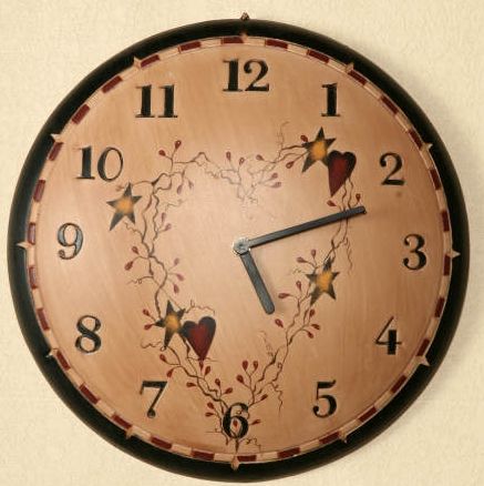Star and Heart wall clock