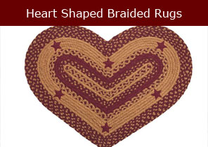 heart shaped braided rugs