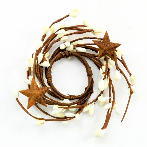 KMI-4263A-CR-Cream-Berry-Taper-Candle-Ring-with-Stars-LRG